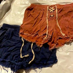 2 used, distress shorts